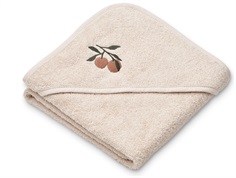 Liewood peach/sea shell hooded babyhåndklæde Batu